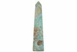 Polished Blue Caribbean Calcite Obelisk - Pakistan #187488-1